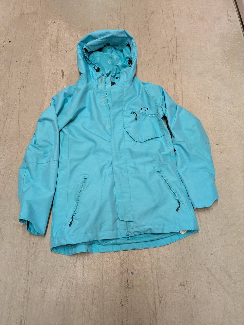 Oakley Teal Hooded Ski & Snowboard Jacket